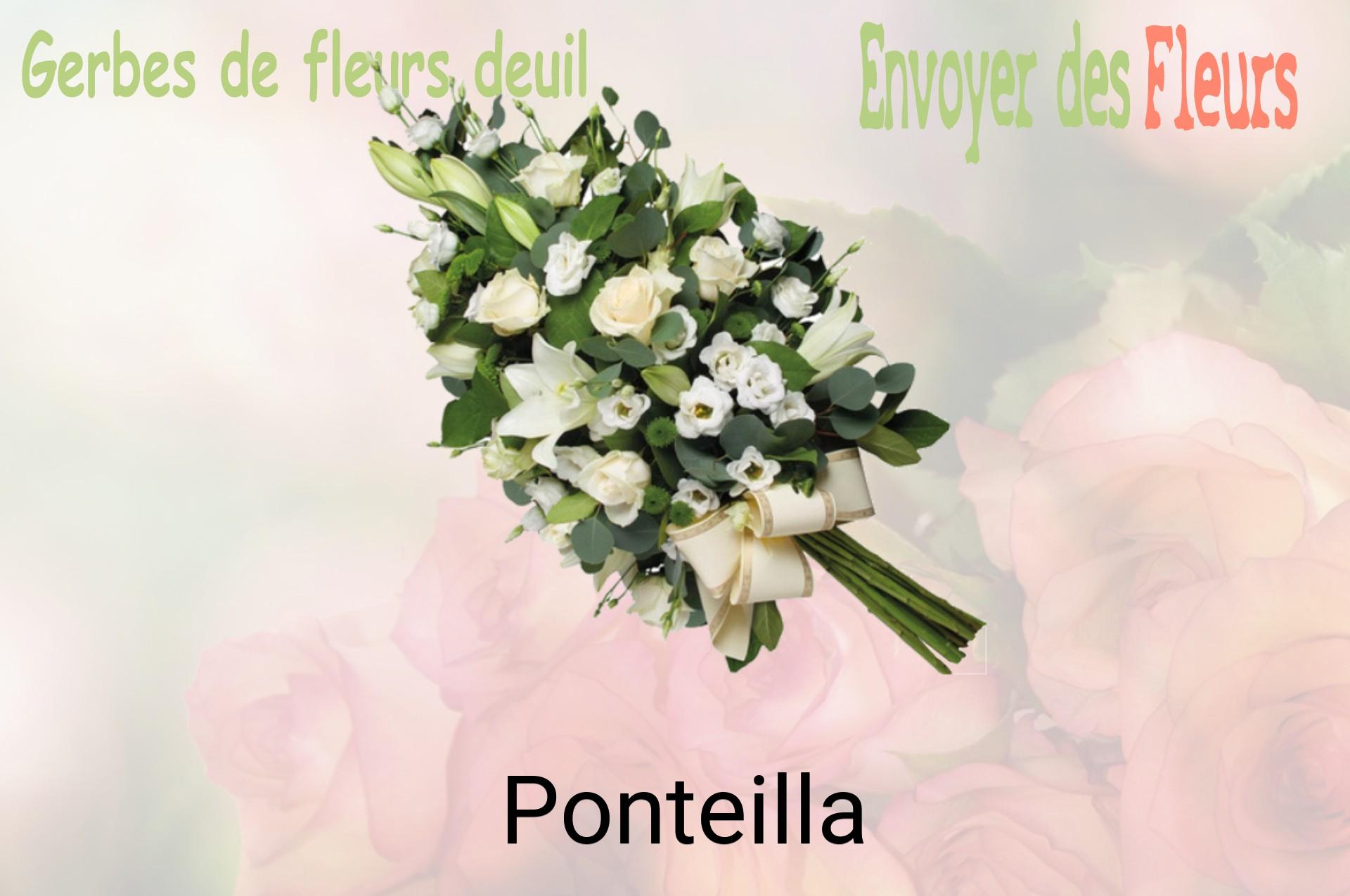 Gerbe de fleurs de deuil livrée à Ponteilla